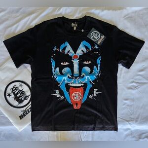 Hellstar KISS ME Graphic Tee - Black with Multicolor Print